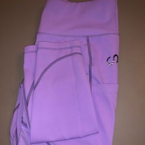 Curves and combat boots leggings purple